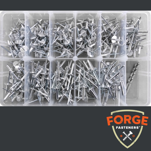 KIT RIVET LARGE FLANGE & DRILL